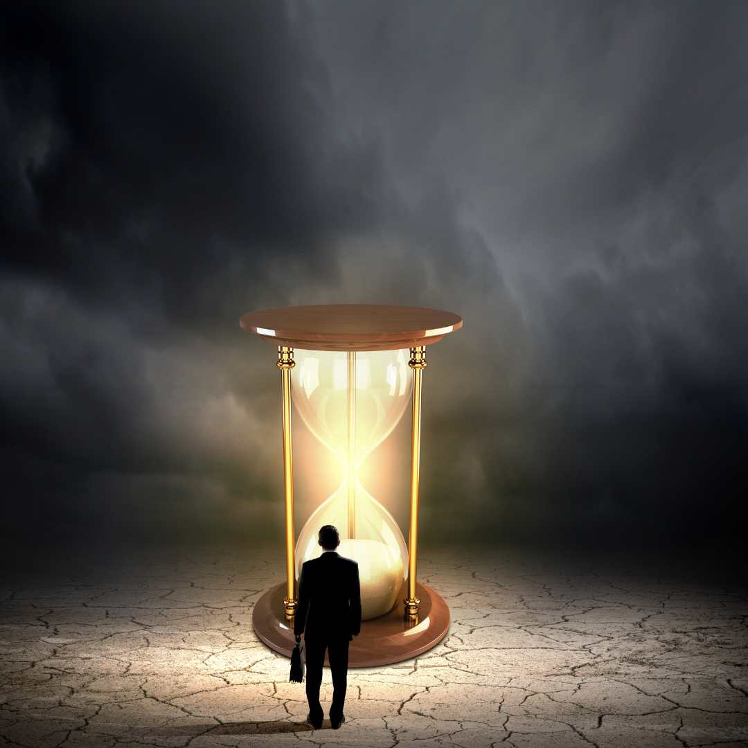 time capsule. clepsydra and man