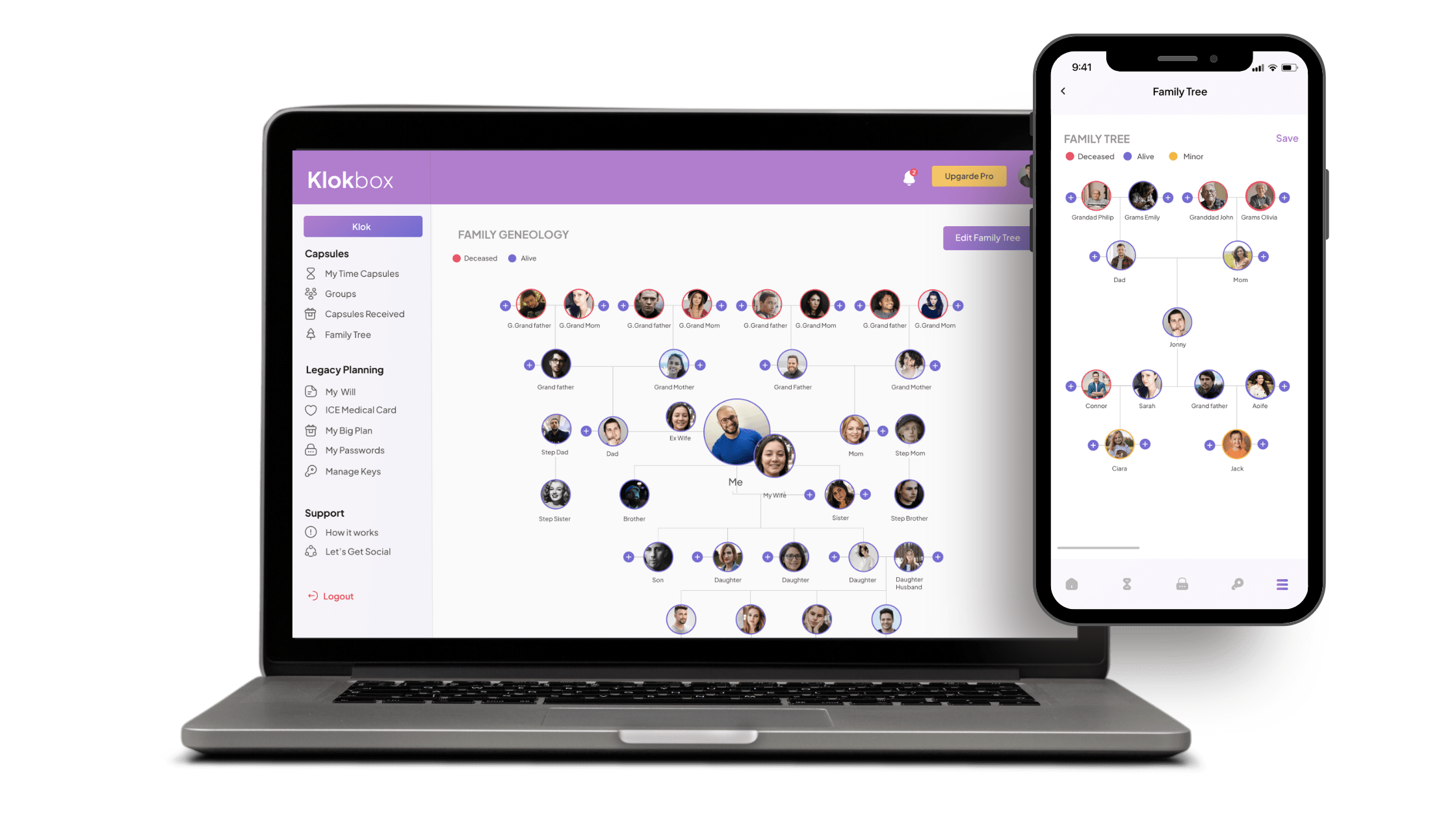 Family Tree on Klokbox